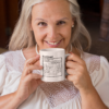 Woman holding Retired Nutritional Facts Mug
